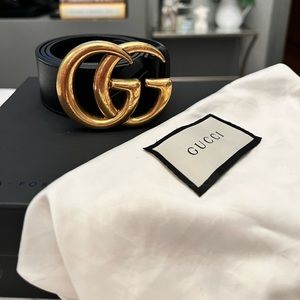 100% Authentic GG Wide Marmont Belt